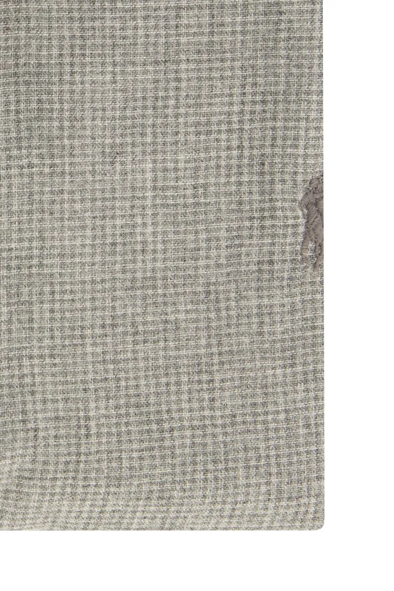 Polo Ralph Lauren casual overhemd grijs effen Custom Fit