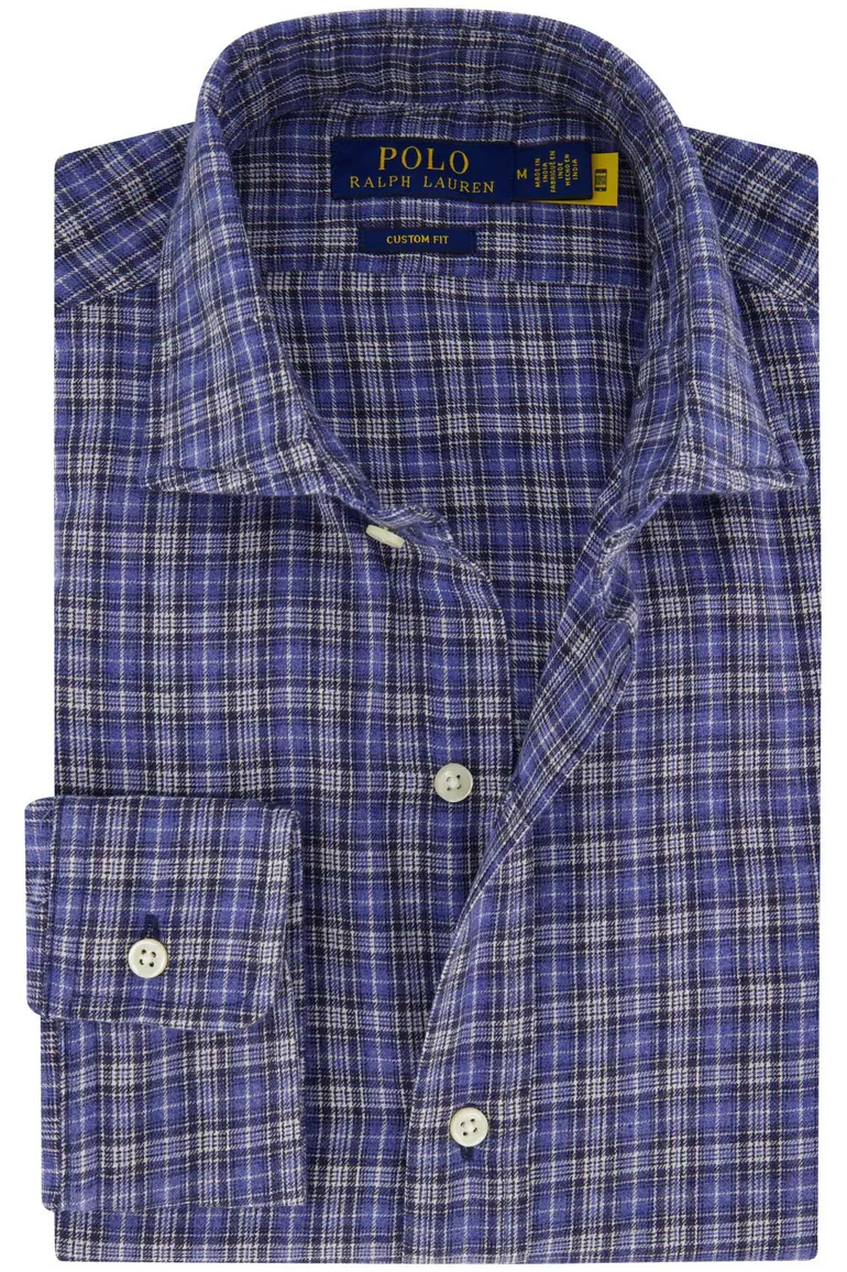 Polo Ralph Lauren Custom Fit casual overhemd blauw geruit