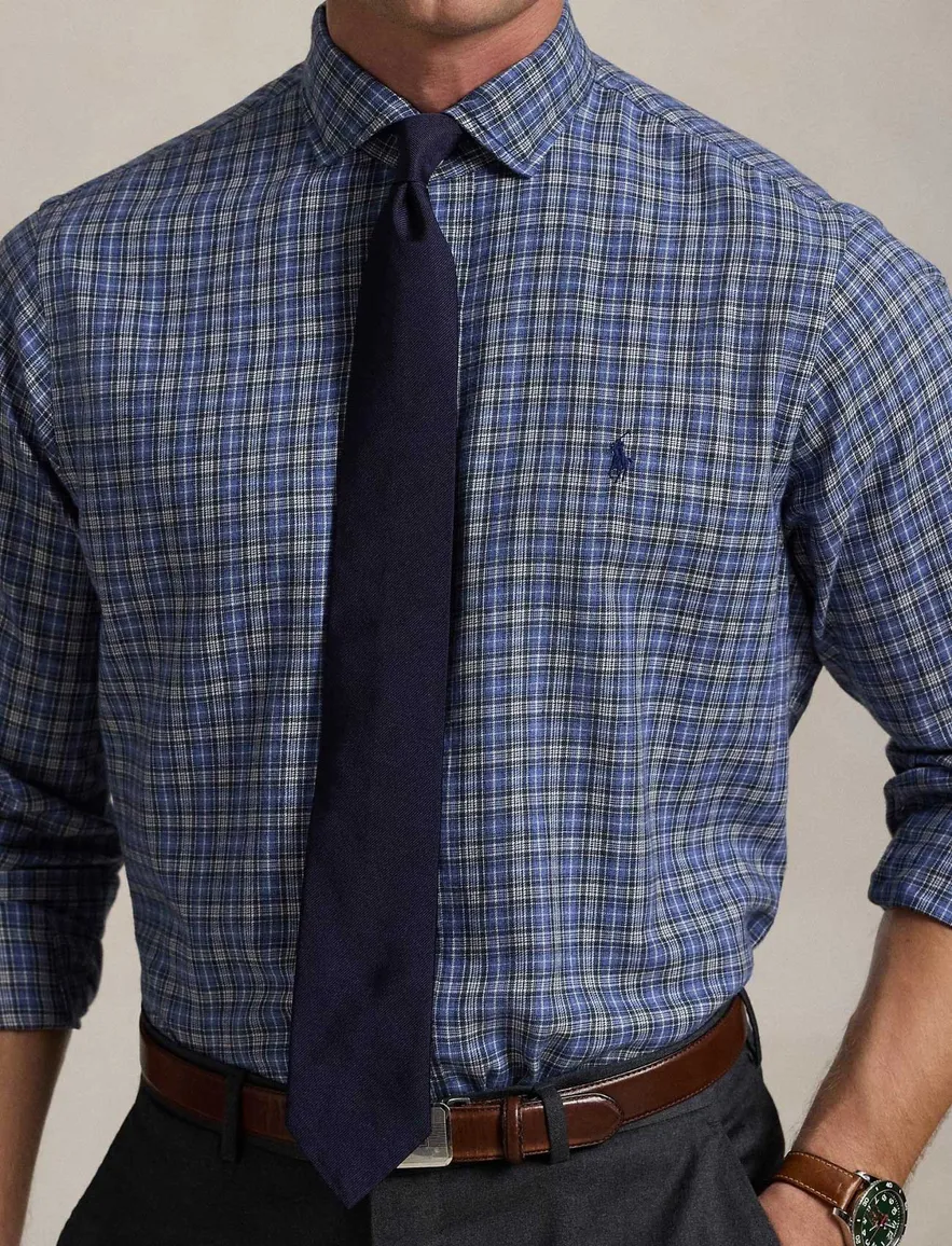 Polo Ralph Lauren Custom Fit casual overhemd blauw geruit