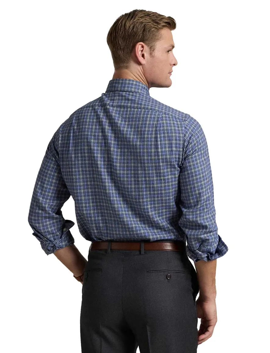 Polo Ralph Lauren Custom Fit casual overhemd blauw geruit