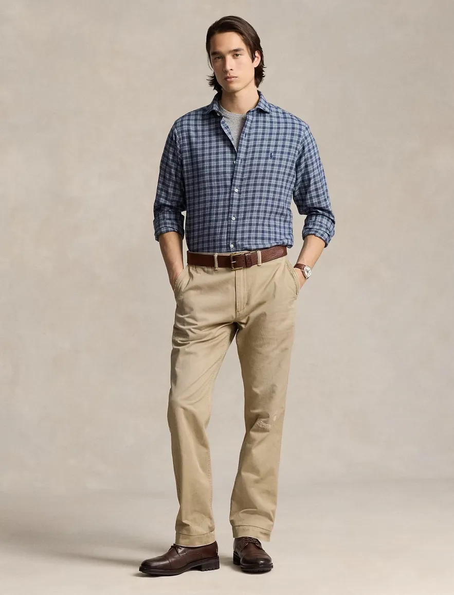 Polo Ralph Lauren overhemd Custom Fit donkerblauw geruit