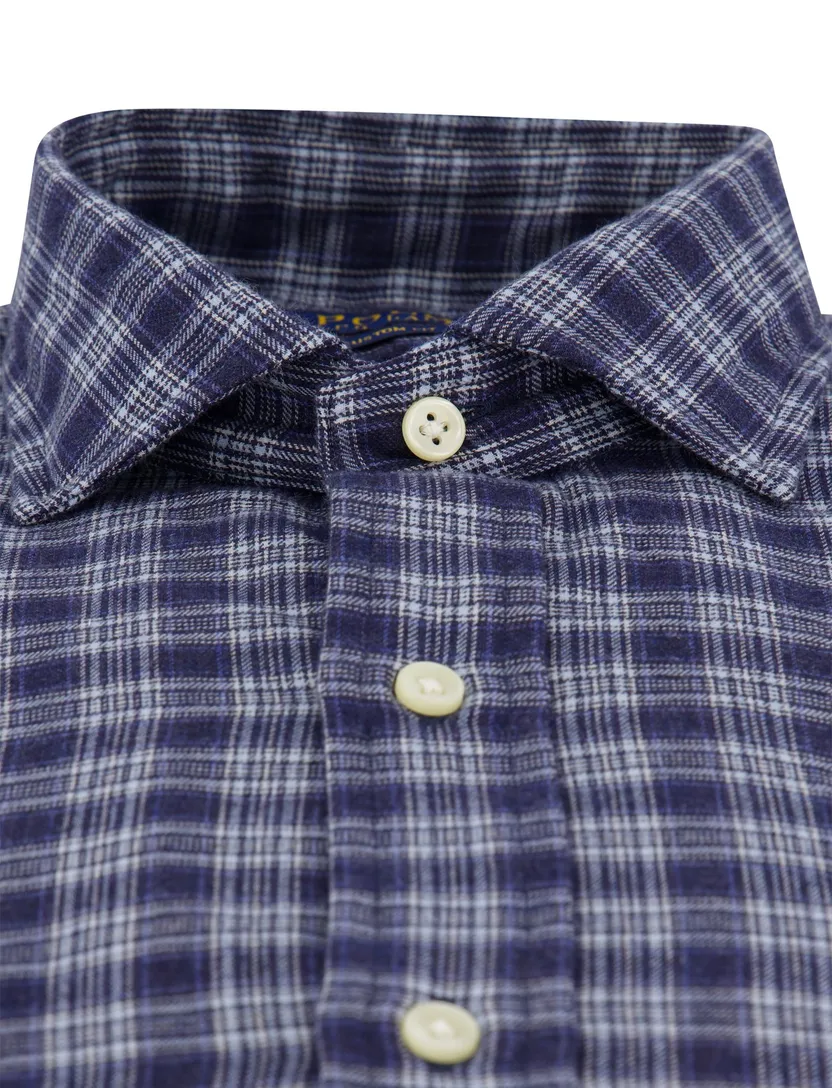 overhemd Polo Ralph Lauren donkerblauw geruit flanel