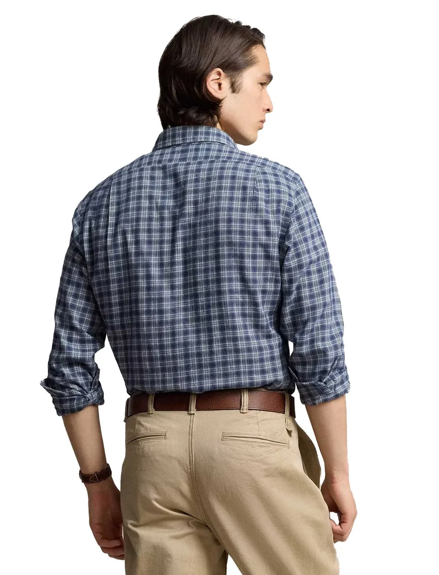 Polo Ralph Lauren overhemd Custom Fit donkerblauw geruit