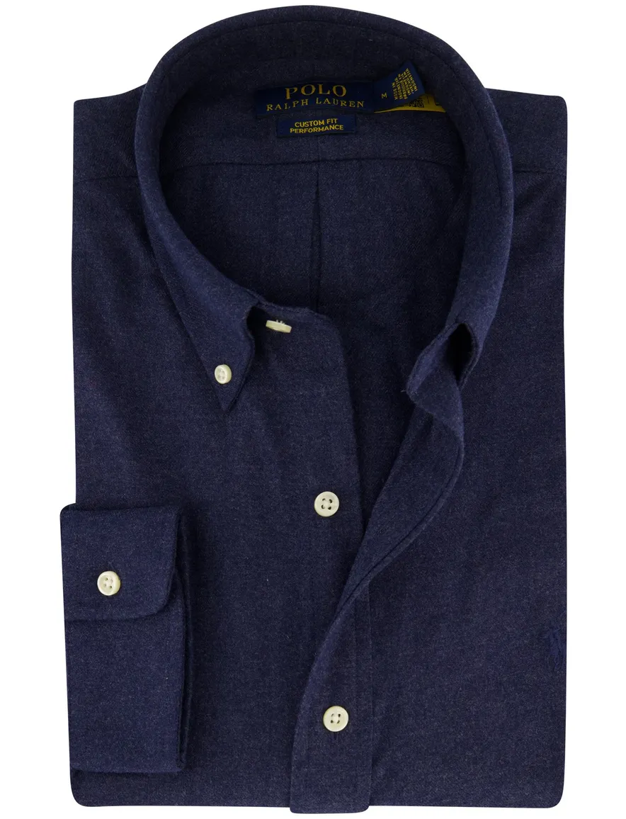 Polo Ralph Lauren overhemd donkerblauw flanel