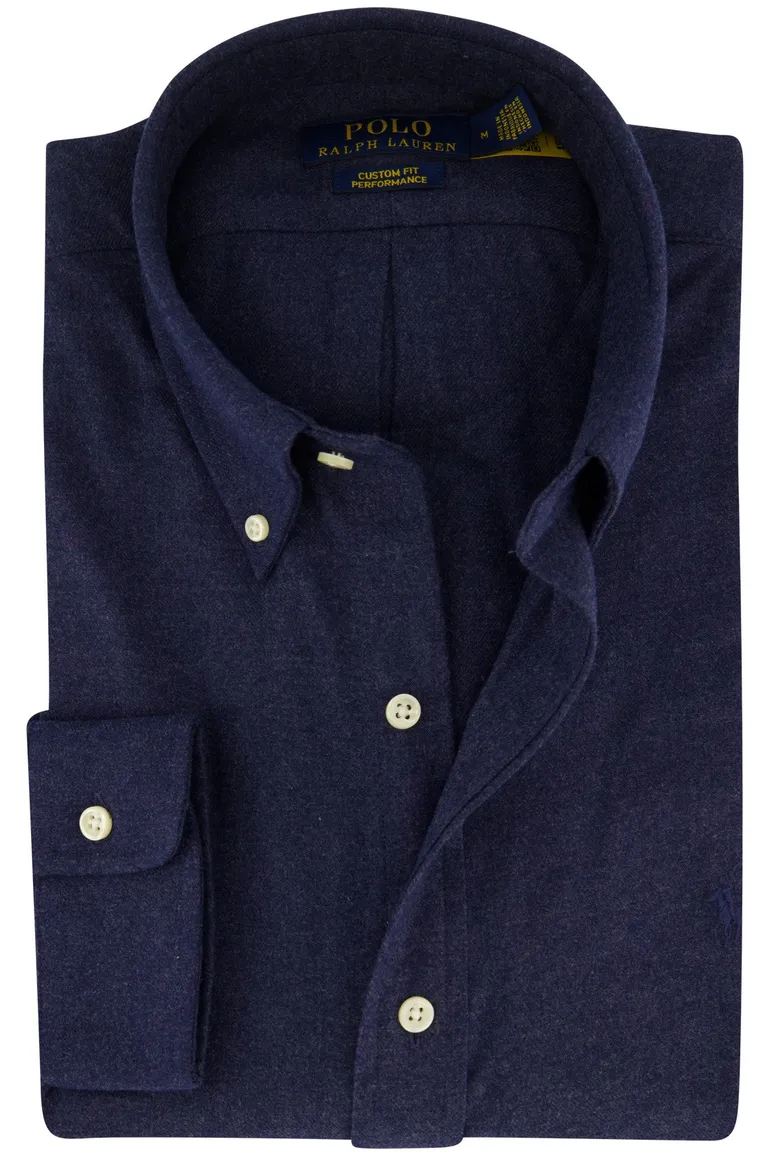 Polo Ralph Lauren overhemd navy flanel normale fit