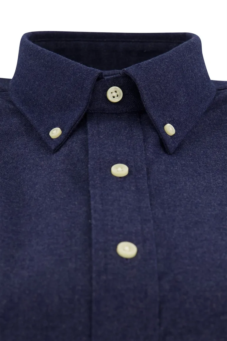 Polo Ralph Lauren overhemd donkerblauw flanel