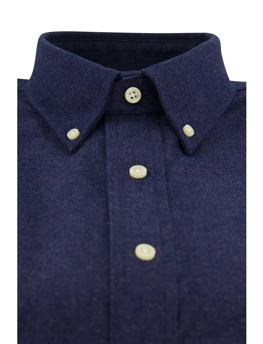 Polo Ralph Lauren overhemd donkerblauw flanel