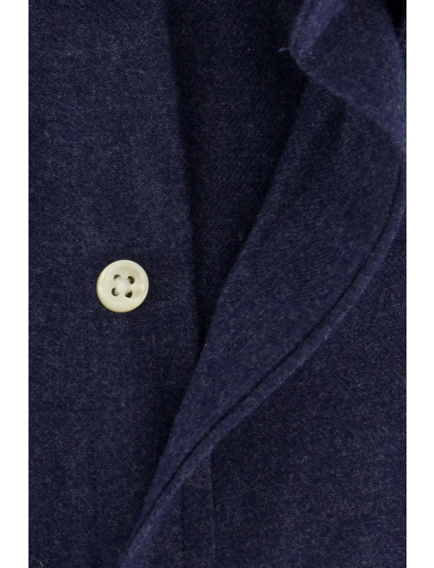 Polo Ralph Lauren overhemd navy flanel normale fit