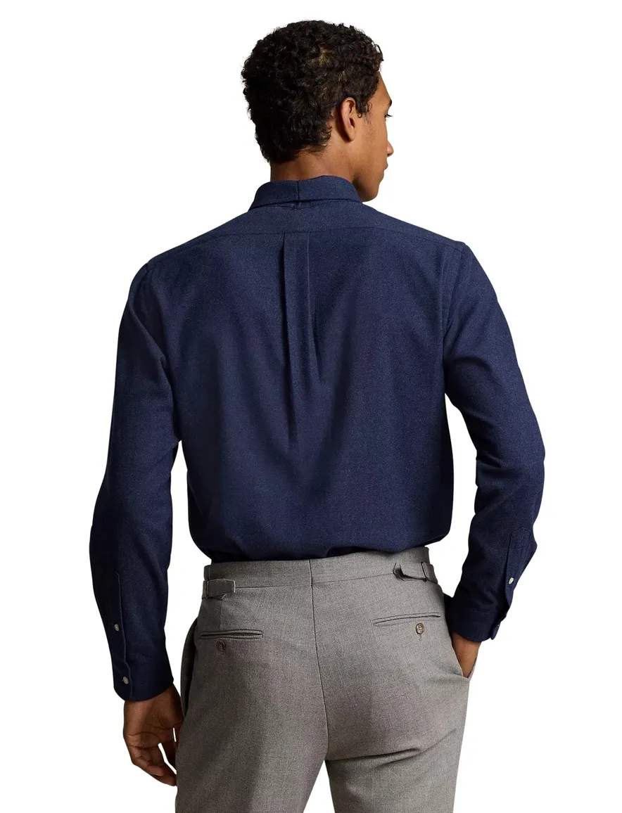 Polo Ralph Lauren overhemd navy flanel normale fit