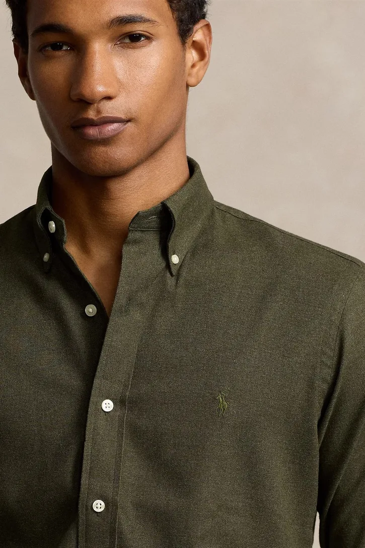 Polo Ralph Lauren overhemd groen flanel normale fit