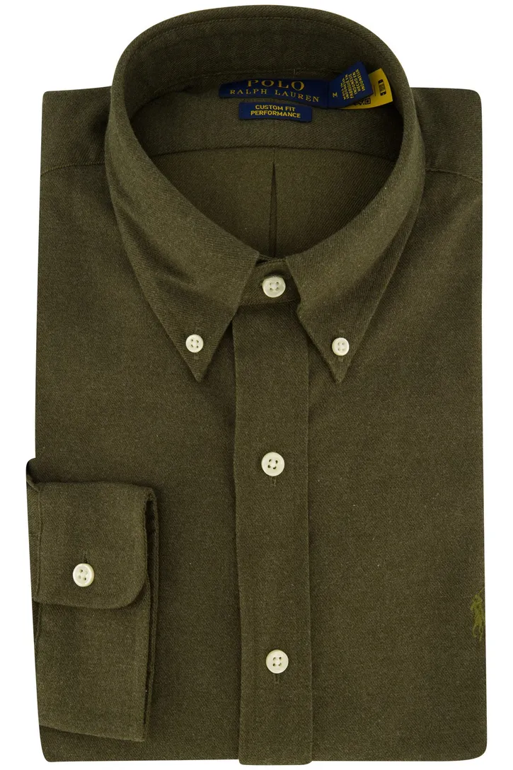 Polo Ralph Lauren overhemd groen flanel normale fit