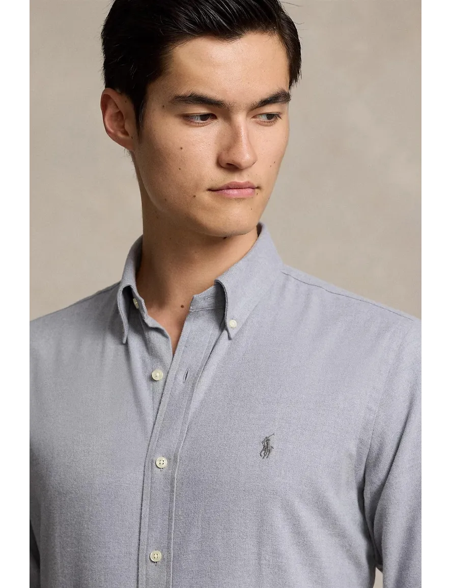 casual overhemd grijs Polo Ralph Lauren Custom Fit