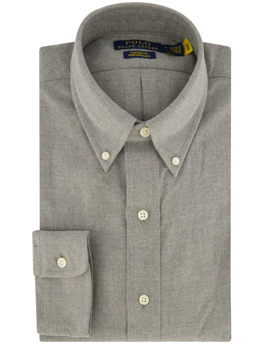 casual overhemd grijs Polo Ralph Lauren Custom Fit