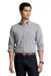 Polo Ralph Lauren Custom Fit casual overhemd grijs flanel