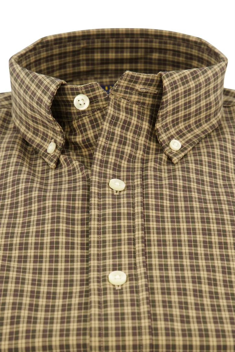 Polo Ralph Lauren casual overhemd normale fit bruin geruit