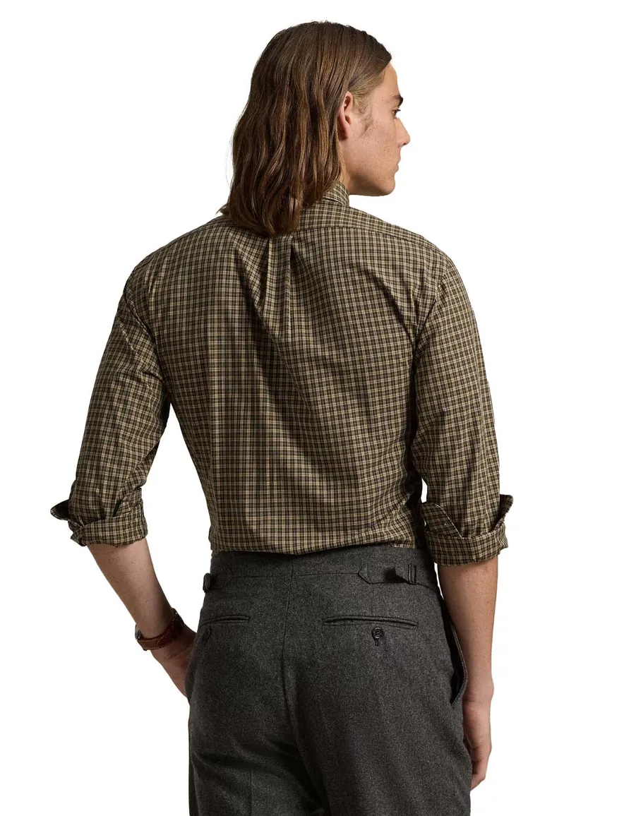 Polo Ralph Lauren casual overhemd normale fit bruin geruit