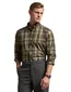 Polo Ralph Lauren overhemd groen geruit stretch Custom Fit