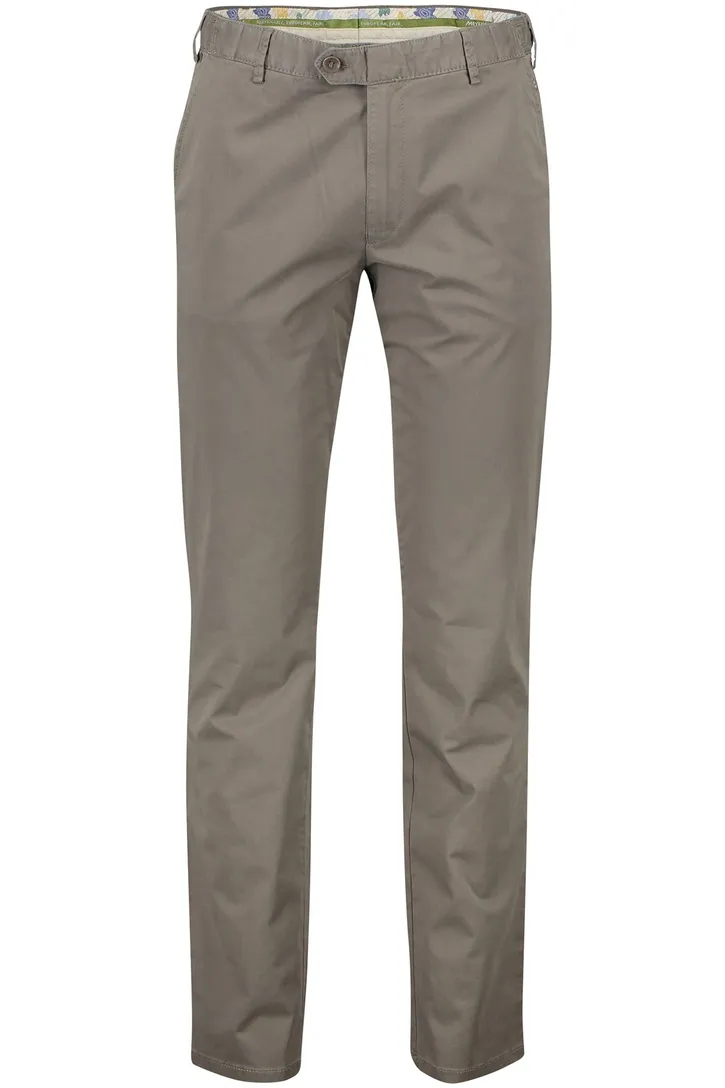 Meyer Pantalon katoen grijs oslo perfect fit