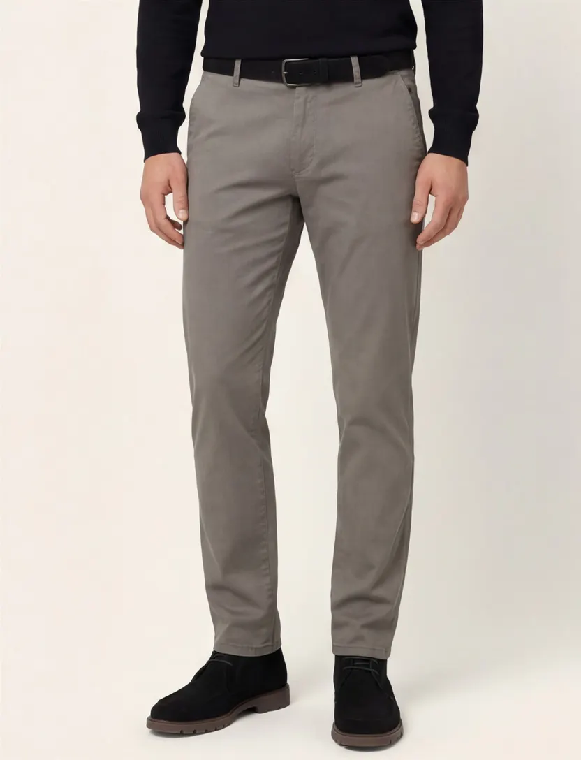 Meyer Pantalon katoen bruin oslo perfect fit