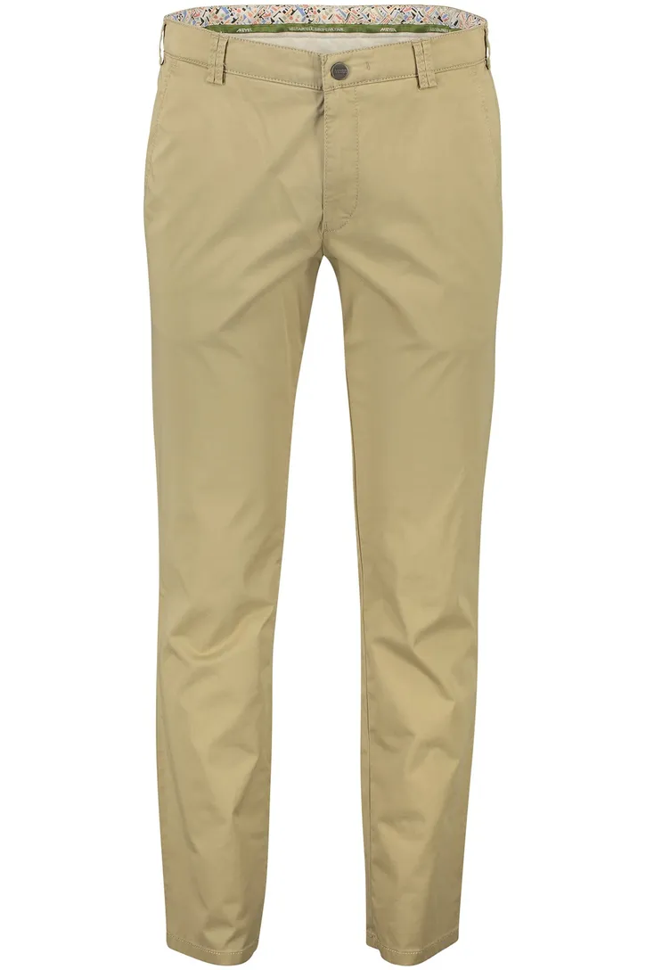Meyer chino beige katoen effen