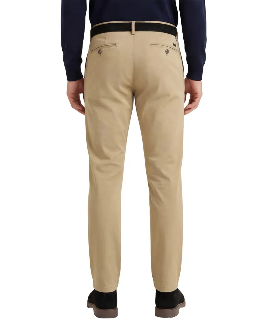 Meyer chino beige katoen effen