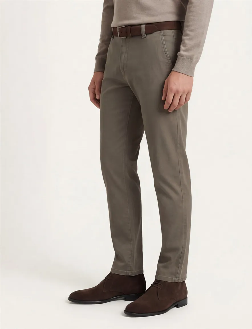 katoenen broek bruin Meyer Rio