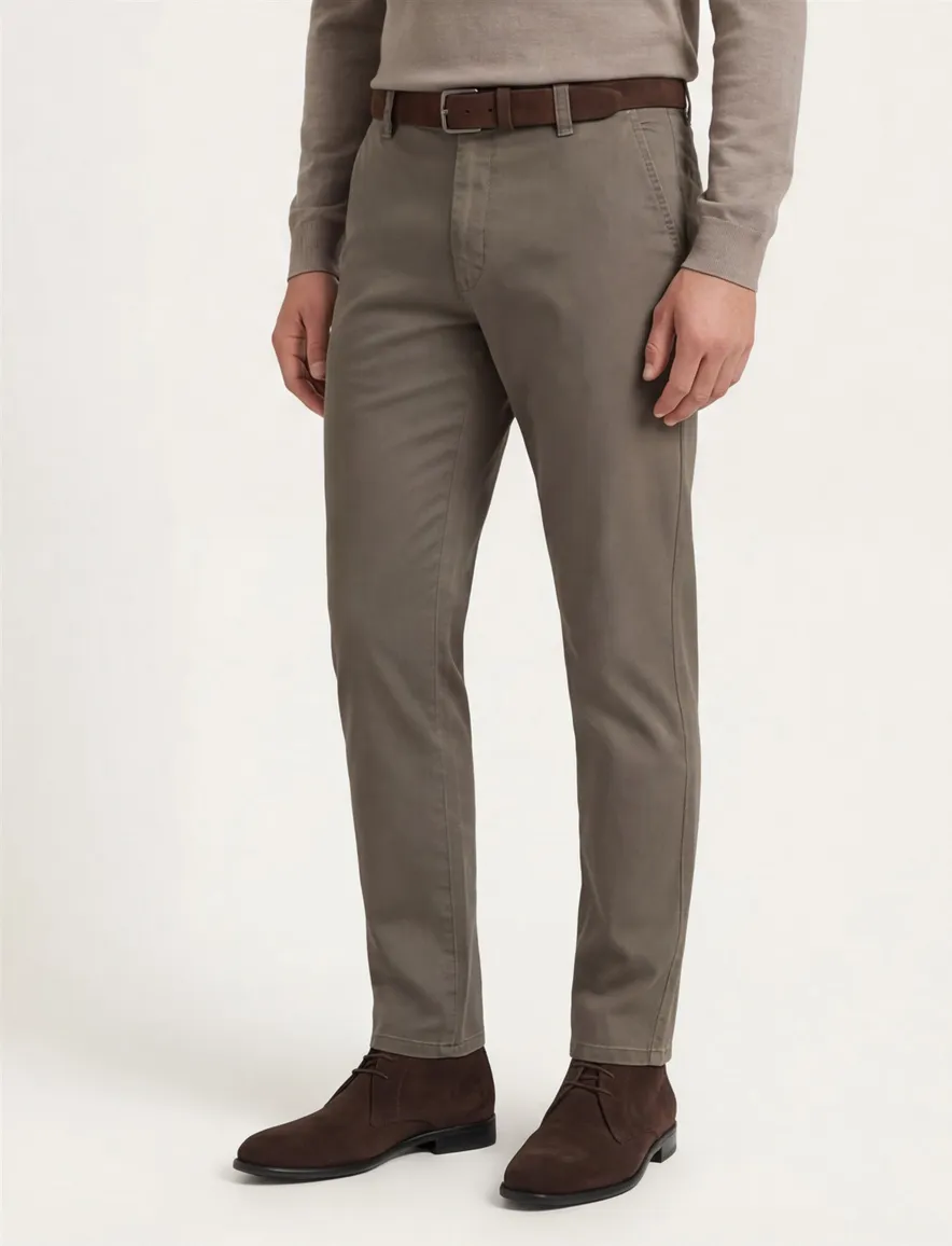 katoenen broek bruin Meyer Rio