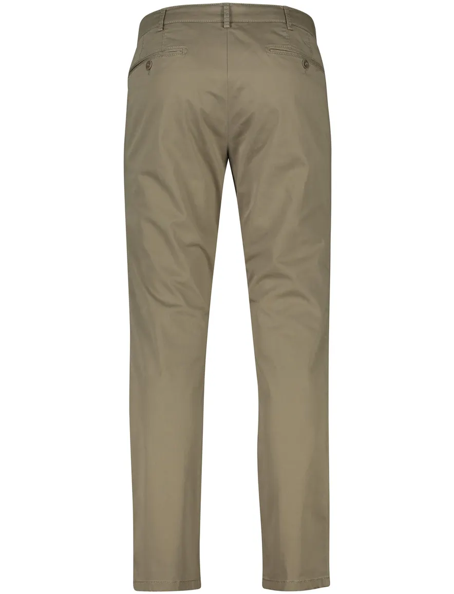 Meyer Pantalon groen effen katoen