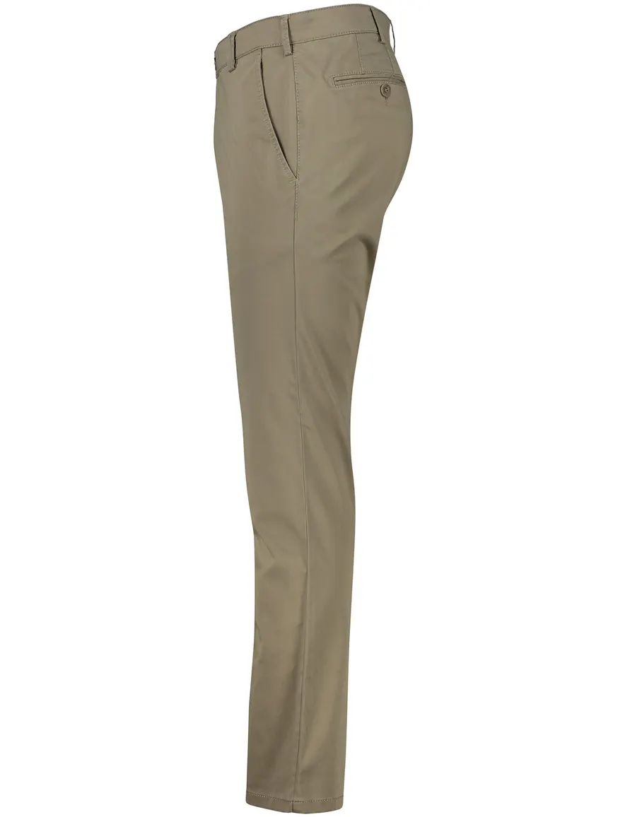 Meyer Pantalon groen effen katoen