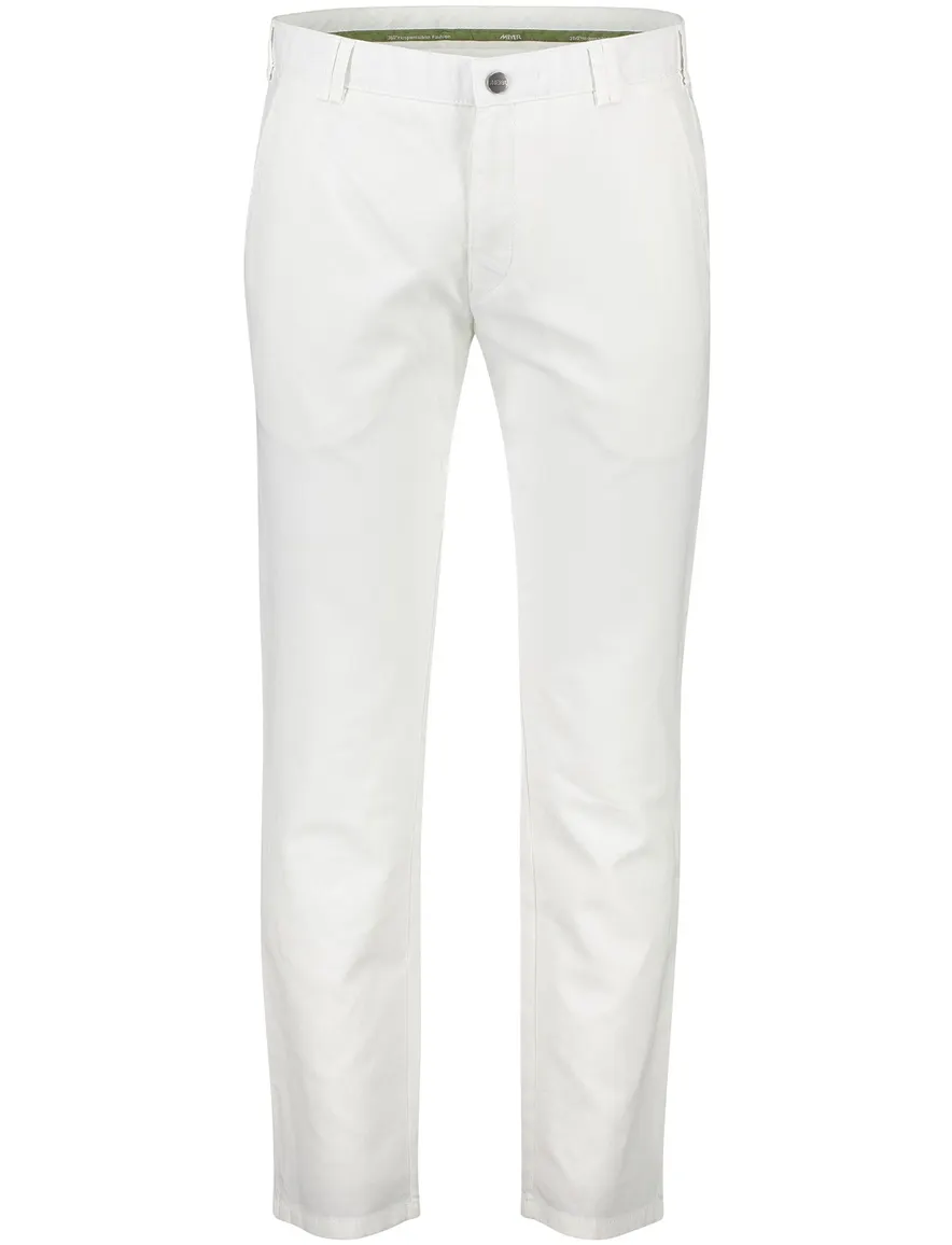 Meyer Pantalon wit modern fit katoen