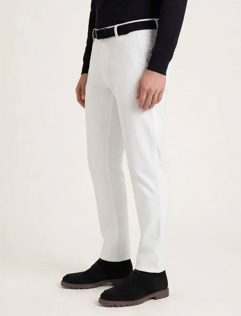 Meyer chino wit effen