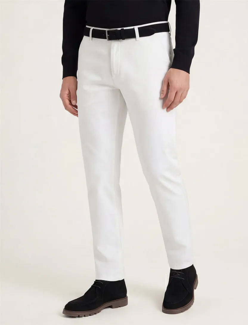 Meyer chino wit effen
