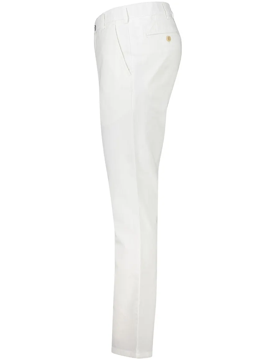 Meyer Pantalon wit modern fit katoen