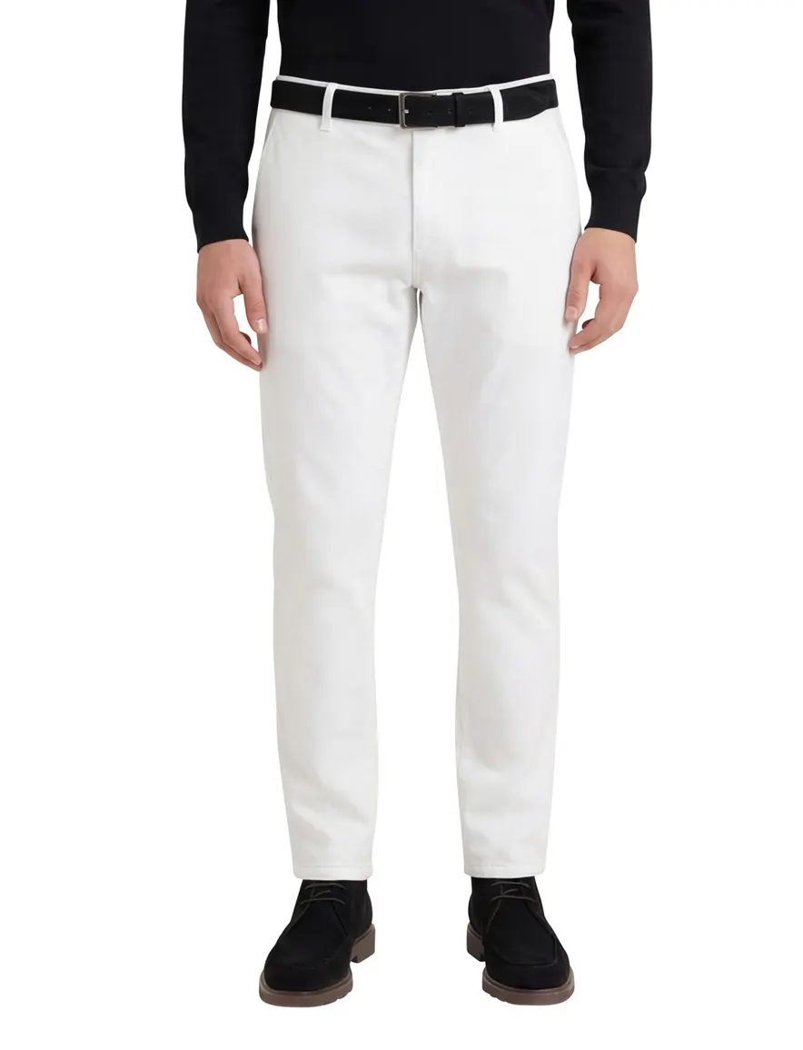 Meyer Pantalon wit modern fit katoen