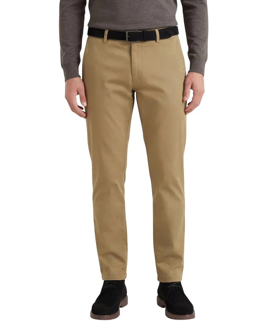 Meyer Pantalon katoen camel modern fit