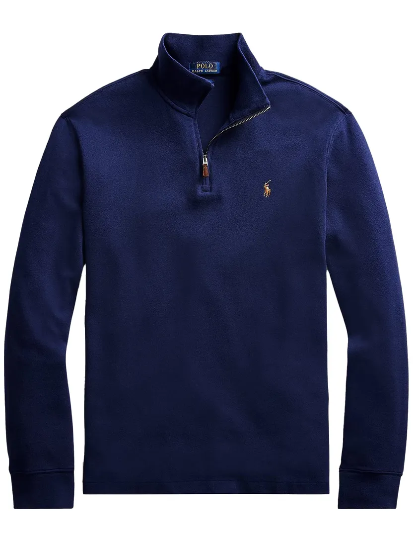 Polo Ralph Lauren half zip trui donkerblauw Big & Tall