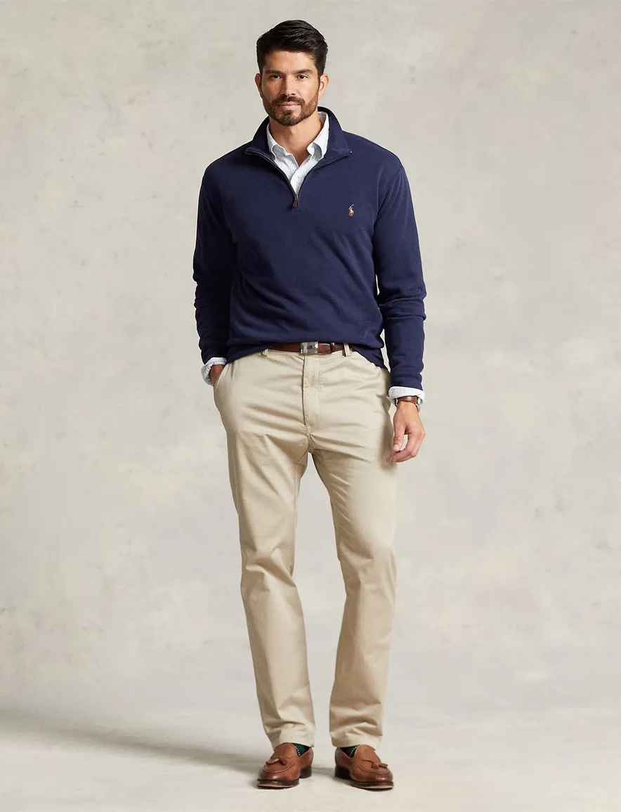 Polo Ralph Lauren halfzip trui donkerblauw