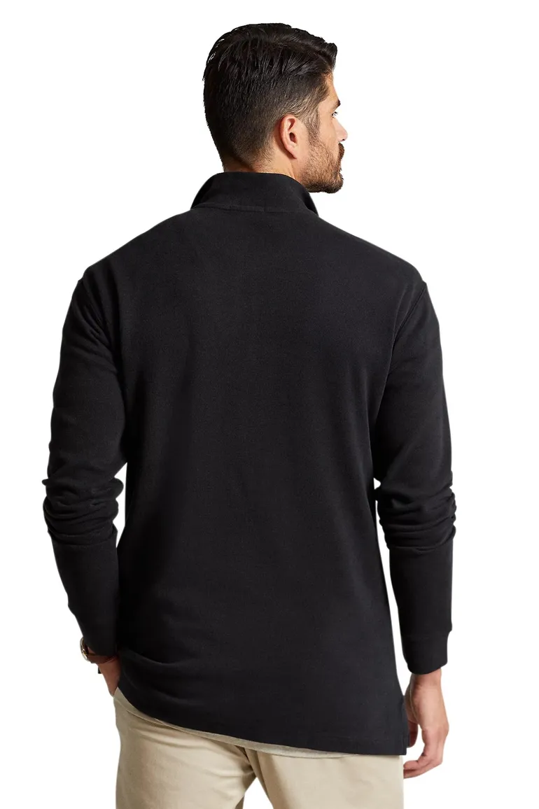 Polo Ralph Lauren trui zwart half zip effen Big & Tall