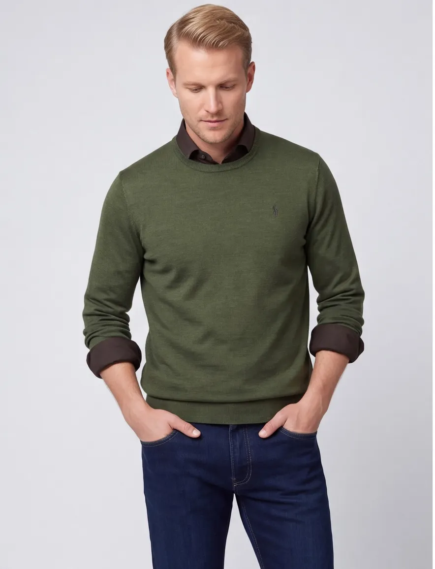 Polo Ralph Lauren trui groen merino