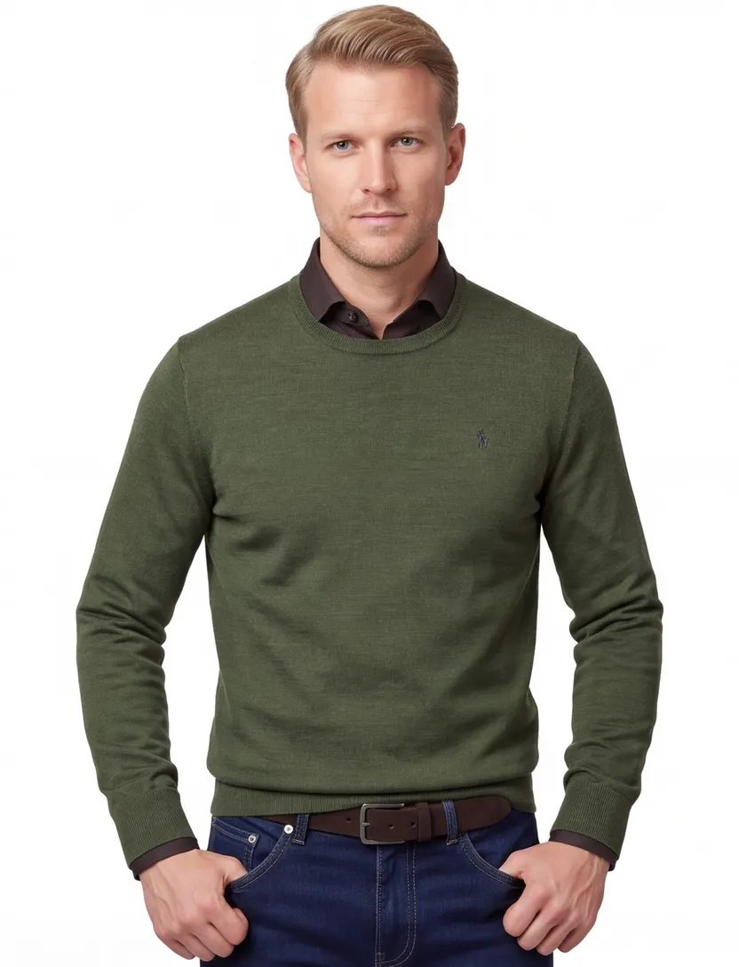Polo Ralph Lauren trui Big & Tall groen merino