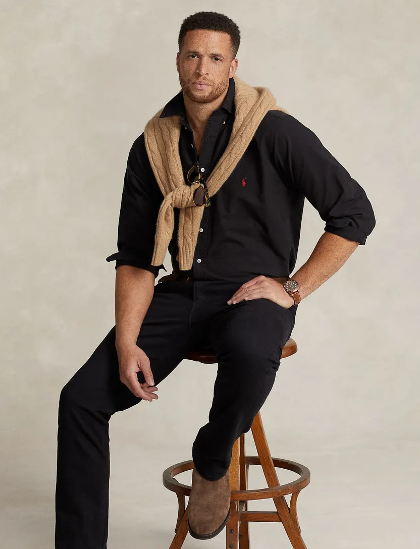 overhemd Polo Ralph Lauren zwart Big & Tall wijde fit