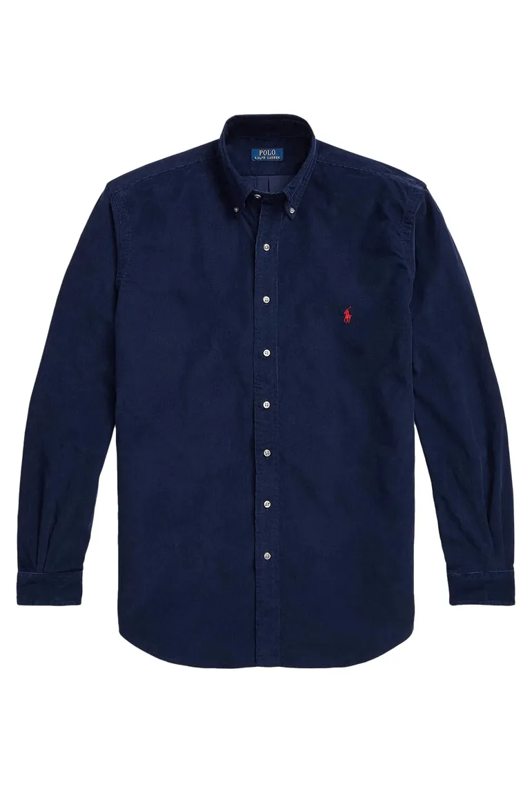 Polo Ralph Lauren overhemd donkerblauw Big & Tall wijde fit