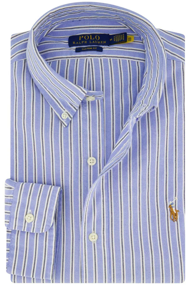 Polo Ralph Lauren overhemd gestreept blauw Big & Tall