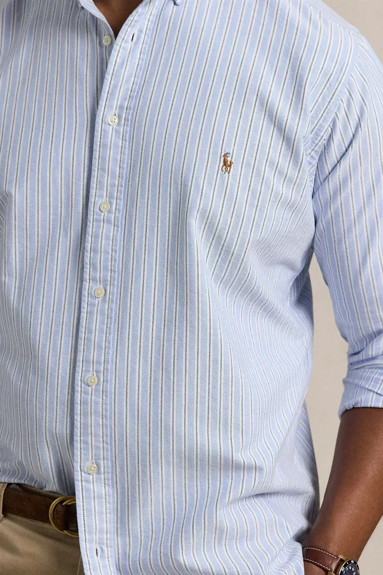 Polo Ralph Lauren overhemd gestreept blauw Big & Tall