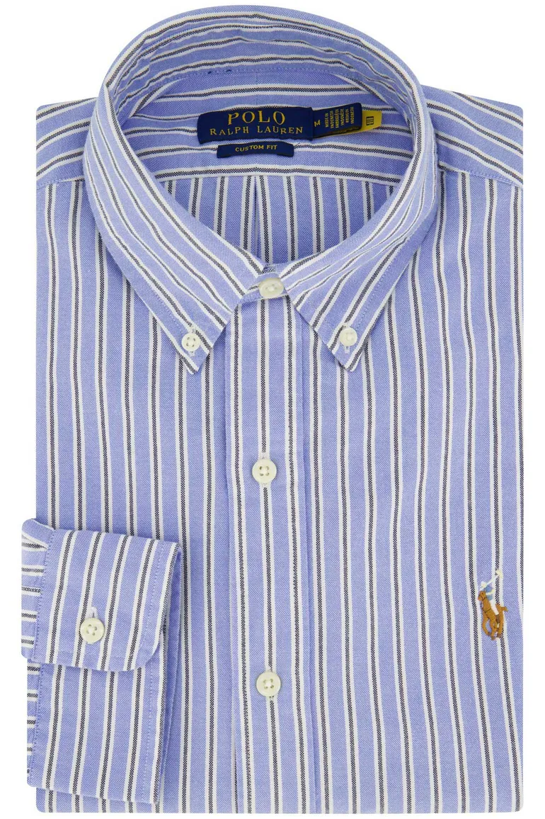 Polo Ralph Lauren overhemd gestreept blauw Big & Tall