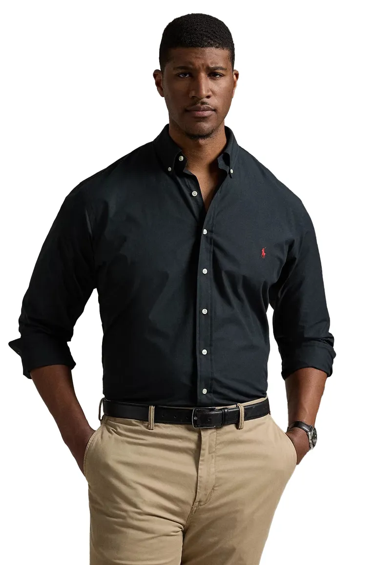 Polo Ralph Lauren overhemd zwart Big & Tall