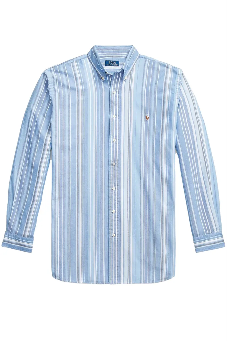 Big & Tall Polo Ralph Lauren overhemd blauw gestreept
