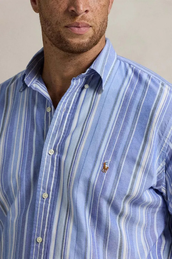 Polo Ralph Lauren overhemd blauw gestreept Big & Tall