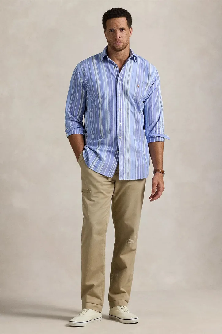 Polo Ralph Lauren overhemd blauw gestreept Big & Tall