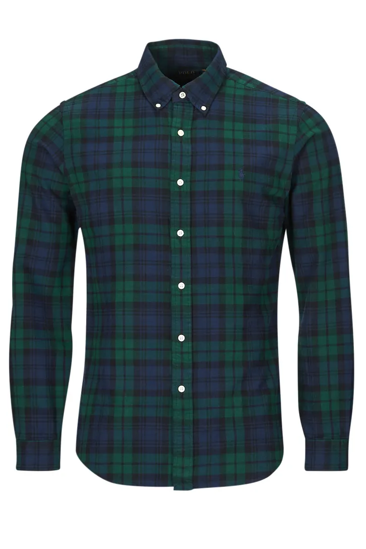 katoenen Polo Ralph Lauren overhemd donkerblauw Big & Tall